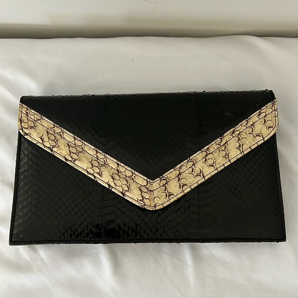 Lee Sands Snakeskin Clutch